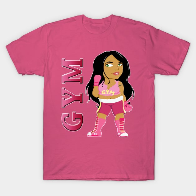 Boxer Girl T-Shirt by scoffin
